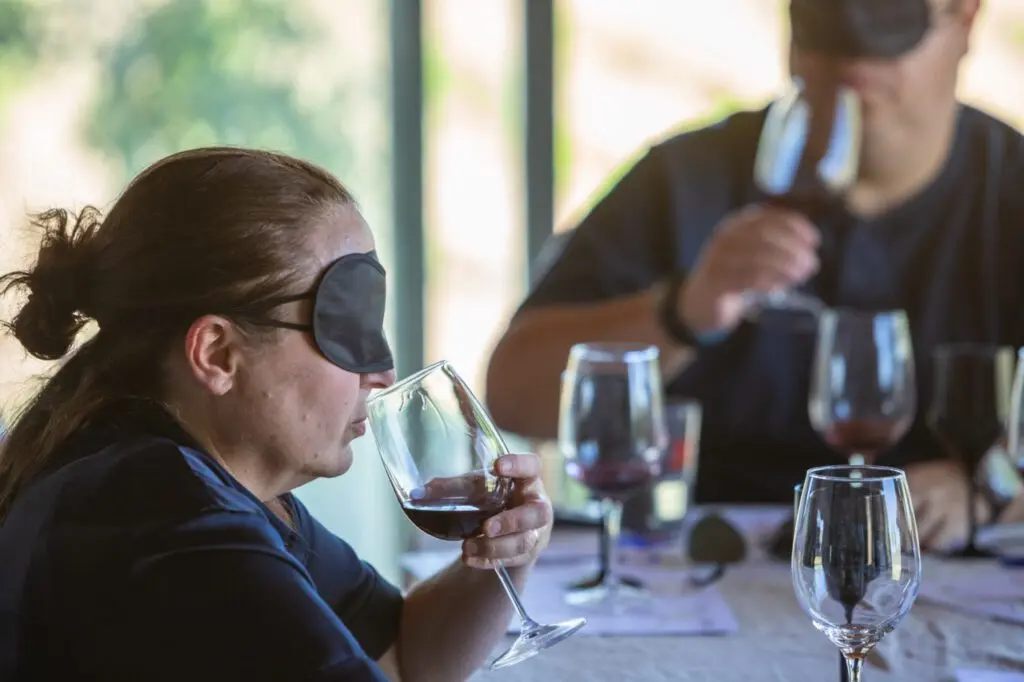 Invitados de empresa en una cata de vinos guiada por sumiller