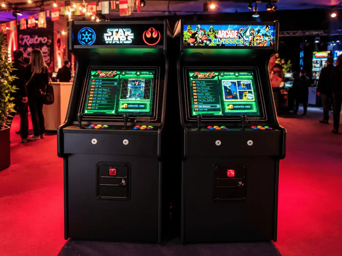 Màquina Arcade Retro Multijoc en un esdeveniment real