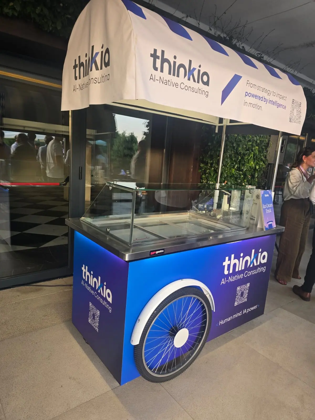 Branded ice cream cart at a brand activation