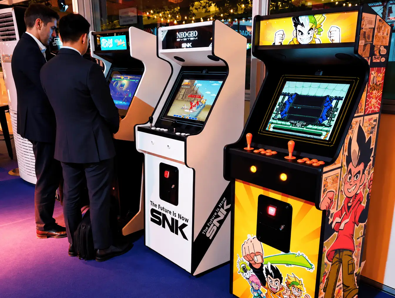 Màquina recreativa retro en un casament a Barcelona