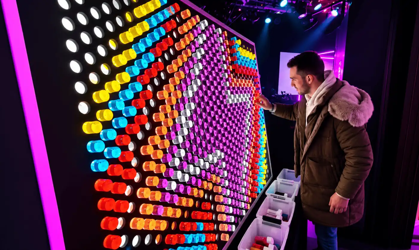 Lite Brite Gegant en un esdeveniment real