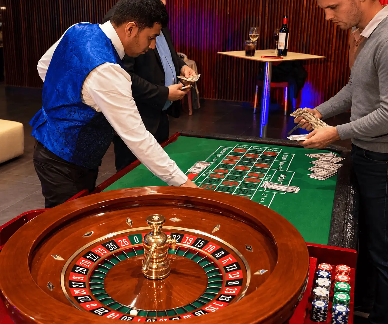 French roulette at an elegant New Year’s Eve party