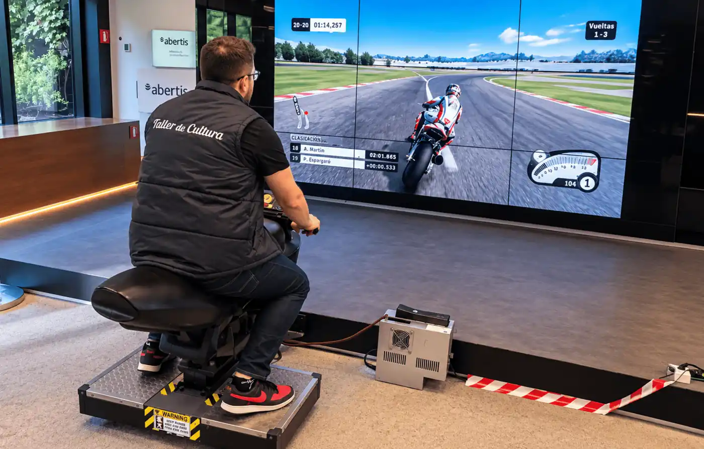 Simulador de MotoGP en un esdeveniment real