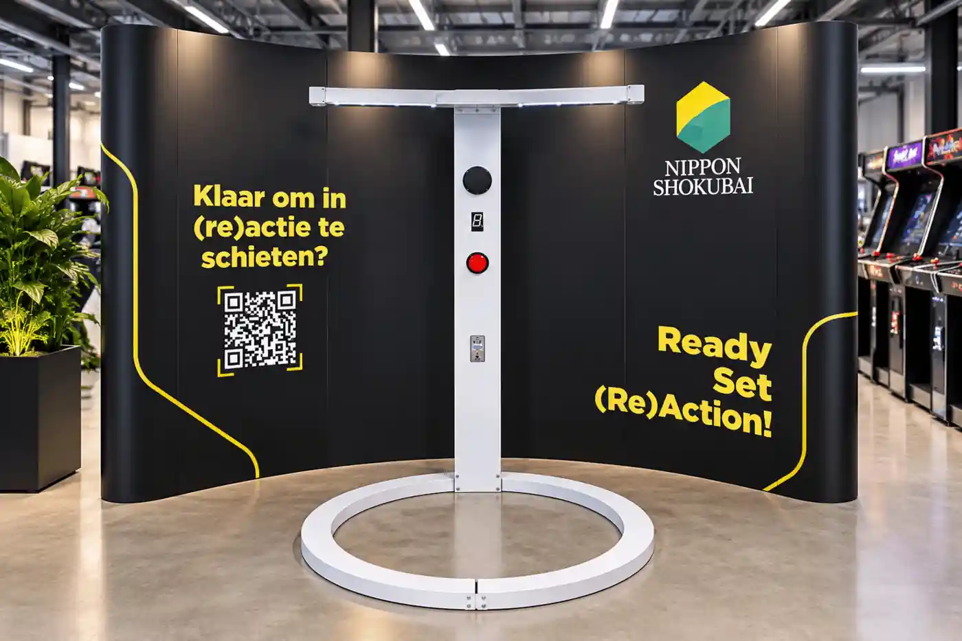 Juego de reflejos Catch the Stick en un congreso