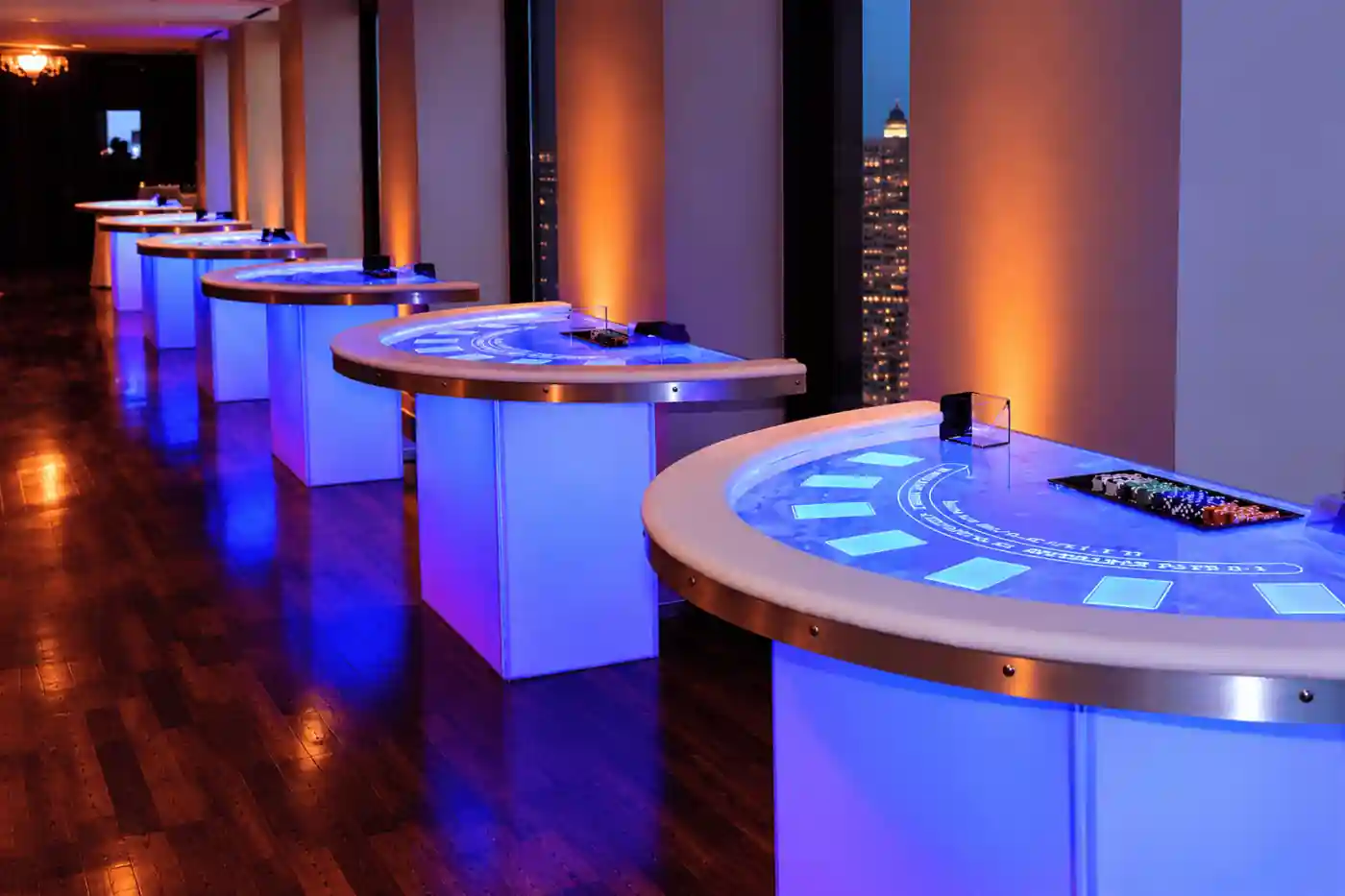 Taules de Casino LED en un esdeveniment real