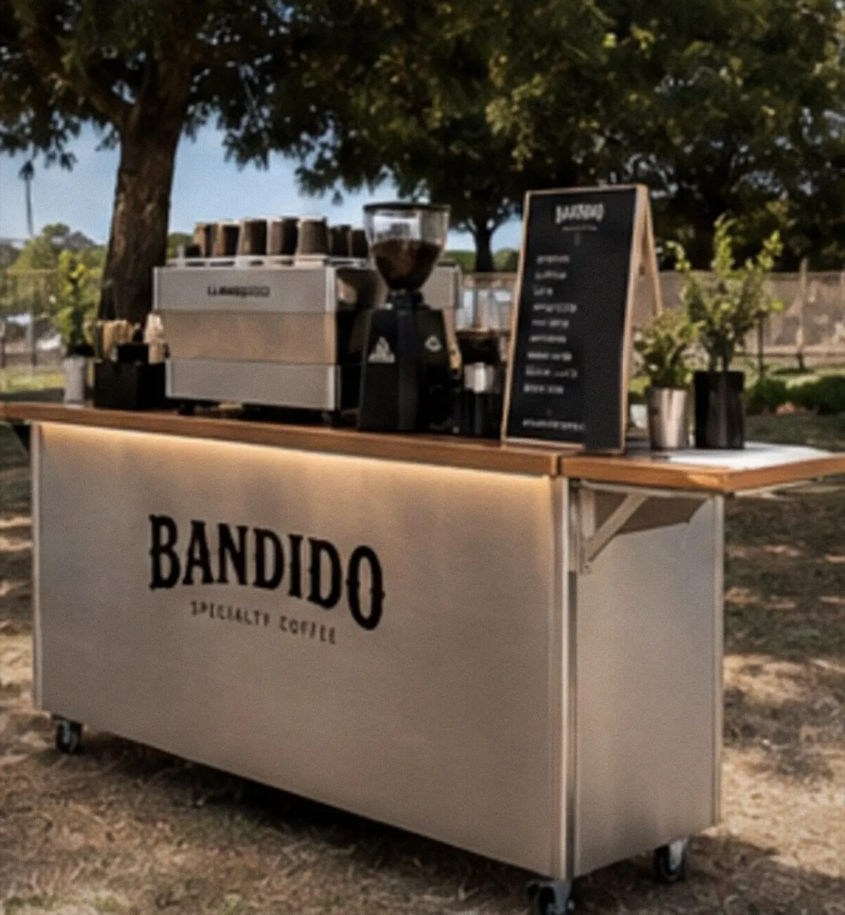 Carret de Cafè Barista per a Esdeveniments en un esdeveniment real