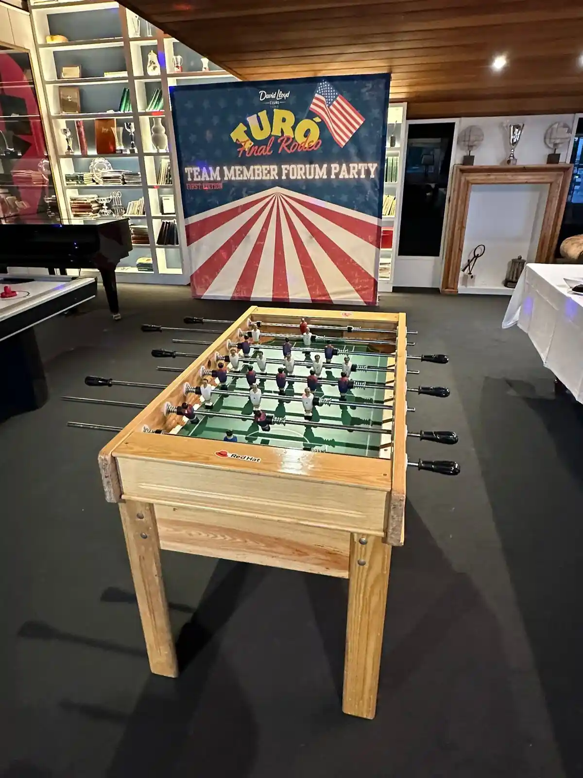 Torneig de futbolí en un esdeveniment d'empresa
