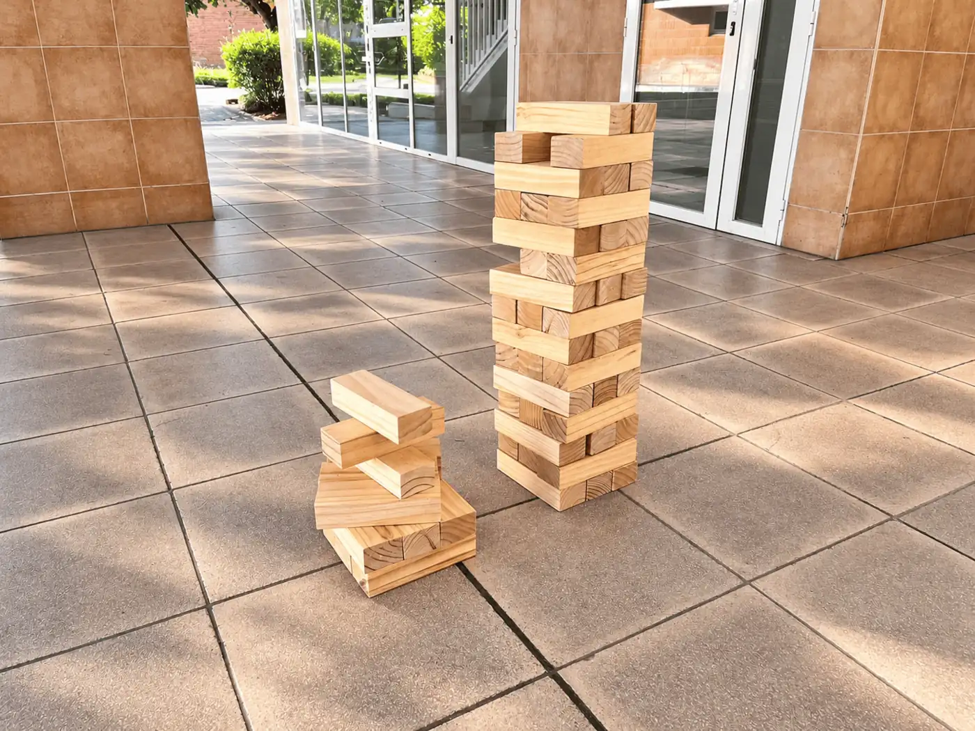 Jenga Gegant en un esdeveniment real