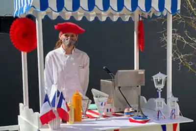 French fries cart at a company party in Barcelona