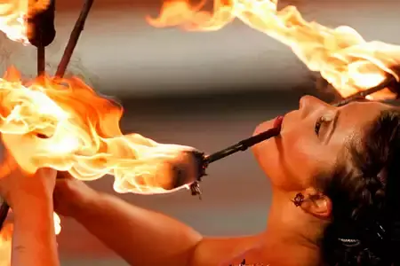 Espectacle de foc en una festa d'empresa a Barcelona