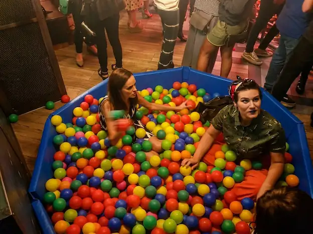 Branded ball pit used as a photocall in Barcelona