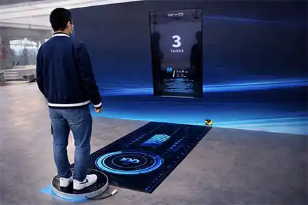 Interactive step generator at a corporate health day