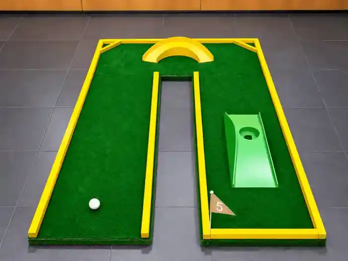Pista 5 del minigolf per a esdeveniments: La Ferradura (150 × 210 cm)