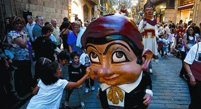 Correfoc en un evento temático catalán al aire libre