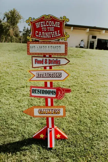American funfair stalls at a corporate family day